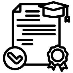 icon of graduation certificate/diploma